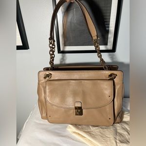 Tory Burch Leather Khaki Pricilla Bag
